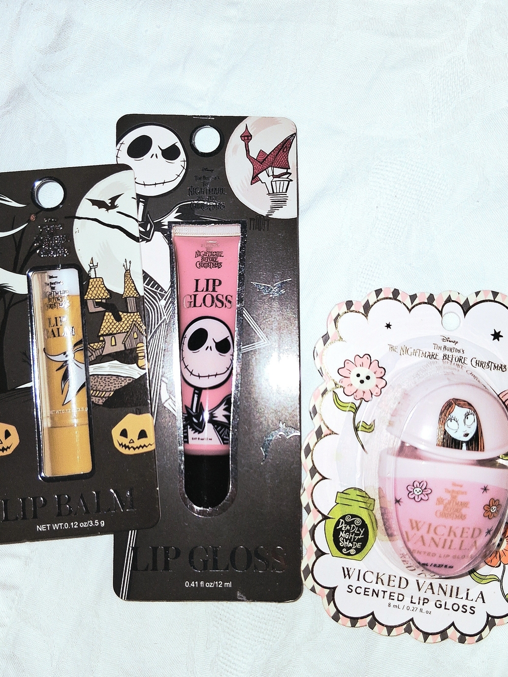 The Nightmare Before Christmas Disney Lip Gloss Set Balm Bundle Trio
